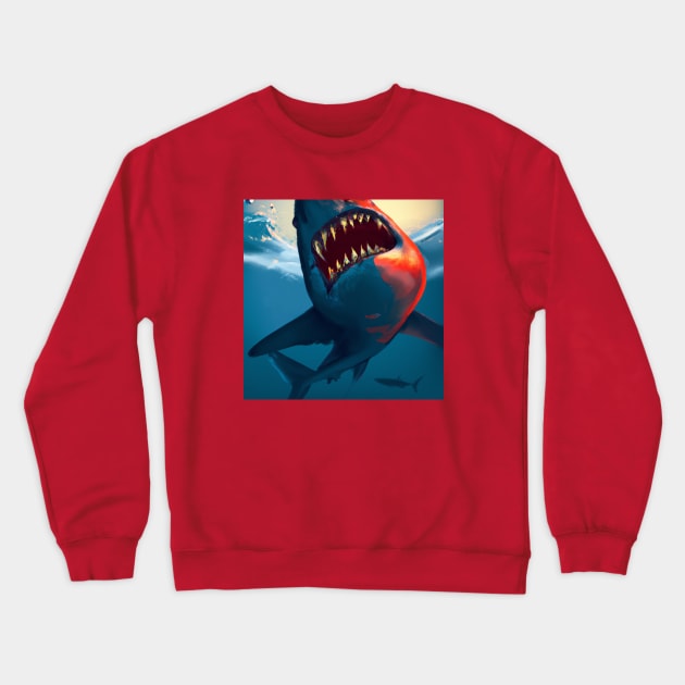 Celebrate Sharks All Year Long, Not Just a Week Crewneck Sweatshirt by Star Scrunch